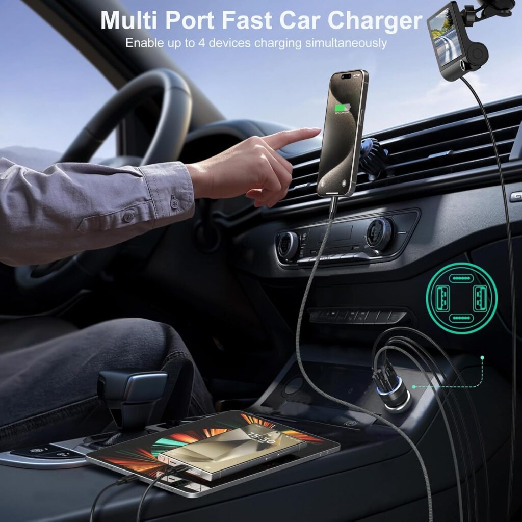 65W USB-C Car Charger with 4 Ports - Image 3