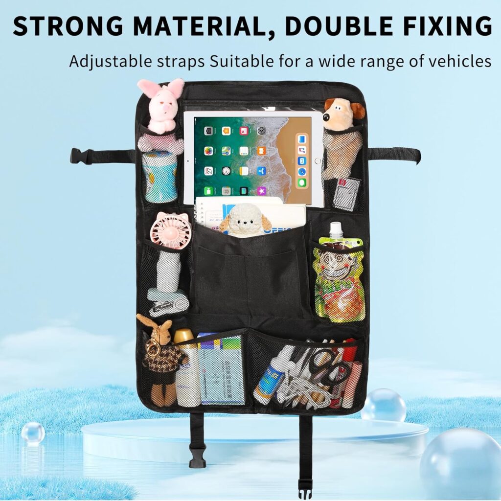 Car Back Seat Organizer with Tissue Holder - Image 3